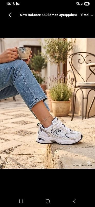 krosovkalar: New Balance 530 idman ayaqqabısı - Model: NB 530 - Rəng: ağ əsaslı — 1