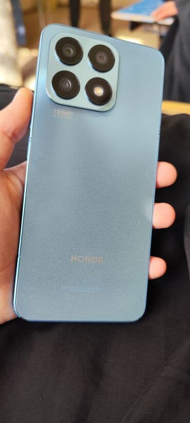 2 ci el kondisioner: Honor X8a, 128 GB, rəng - Göy, Qırıq, Barmaq izi, İki sim kartlı — 2