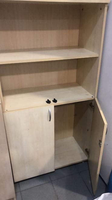 sened dolabi: Ofis kitablığı və şkaf kombinasiyası olculeri-1.54 hündürlük en — 1