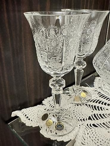 force nabor: Təzə. Çexiya istehsalı əl kəsimli qurğuşun kristal dəst - — 2