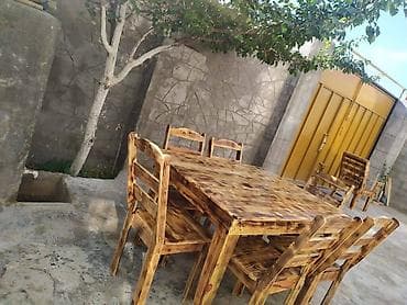 Bağ evləri, restoran (kafe pub ) üçün taxta masa ve oturacaq — 3