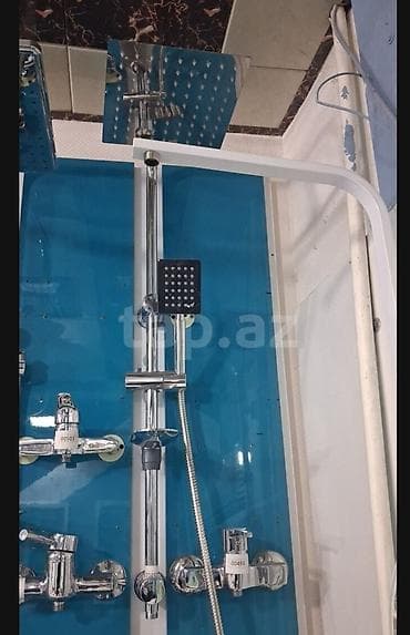 hamam tusu: Duş sistemi – kvadrat üst yağmur duşu və əl duşu ilə - Material — 1