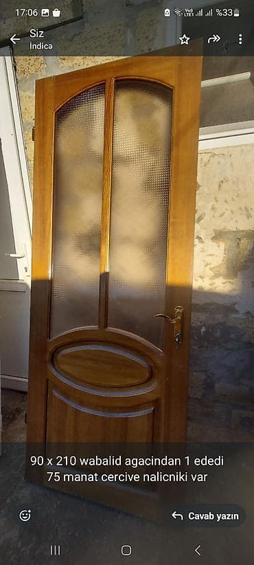 kilimler: Qapılar – taxta və plastik model seçimi - Model 1: Şüşəli taxta qapı — 2