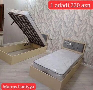 kapron şkaf: Yeni, Təknəfərlik çarpayı, Bazalı, Matras ilə, Siyirməsiz — 1