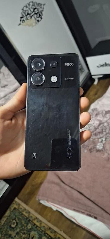 oyun kon: Poco X6, rəng - Qara, Barmaq izi — 2