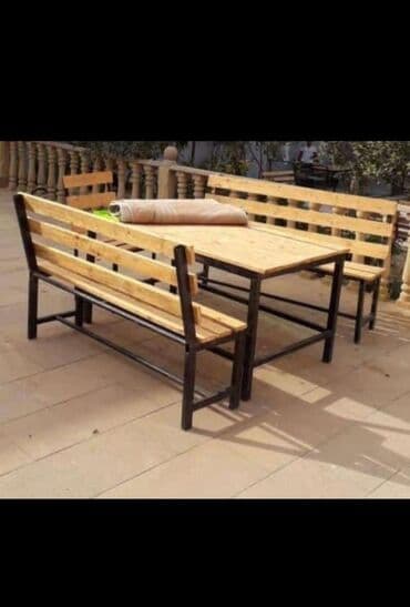 stol və stul dəstləri: 4 - 6-8 neferlik taxdadan ve demirden parcayla kojayla stol ve — 17