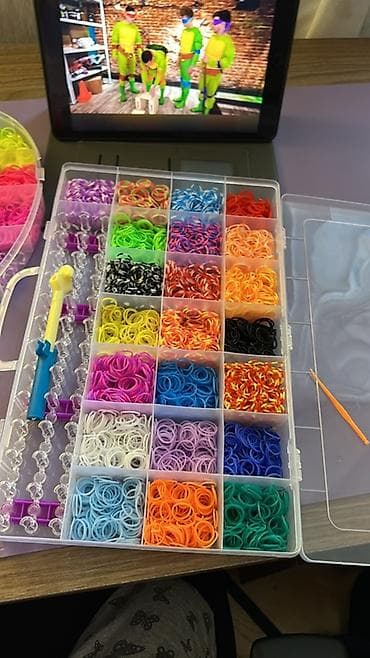 mini drel: Rəngarəng “loom band” qolbaq/aksesuar hazırlama dəsti - Çoxsaylı — 1