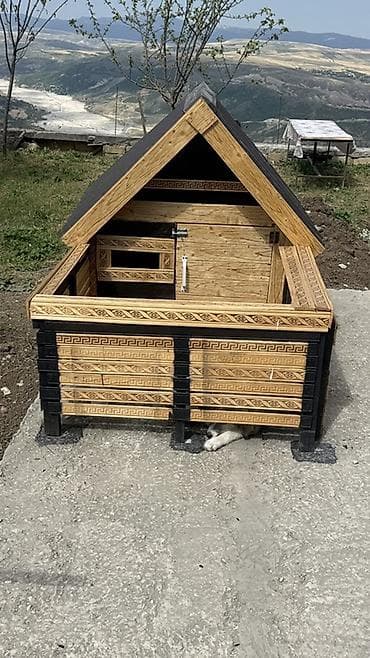 Ağacdan hazırlanmış it evi və hasarlı həyət komplekti - Material lalafo.az -da Ağacdan hazırlanmış it evi və hasarlı həyət komplekti - Material