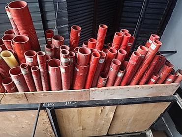 boru: Qırmızı silikon şlanq və birləşdiricilər – müxtəlif ölçü və formalarda — 7