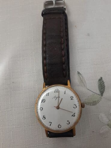 el fecr saat: İşlənmiş, Qol saatı, Luch, rəng - Qəhvəyi — 1