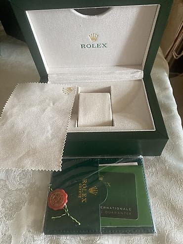 Rolex orijinal saat qutusu və aksesuar dəsti - Rəng: tünd yaşıl