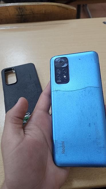 iphone ikinci el 14: Redmi Note 11, 128 GB, rəng - Göy, Sensor, Barmaq izi, İki sim kartlı — 4