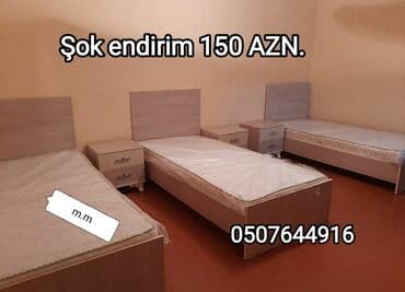 софа кровать: Yeni, Təknəfərlik çarpayı, Bazasız, Matras ilə, Siyirməsiz, Azərbaycan — 3