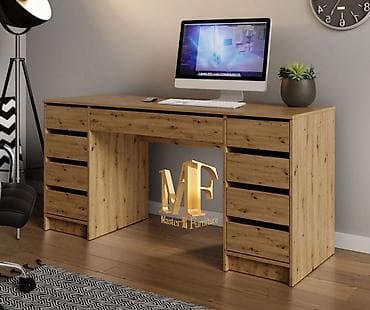 İki tərəfli çekmecəli iş masası - Ölçülər: uzunluq 150 sm, hündürlük