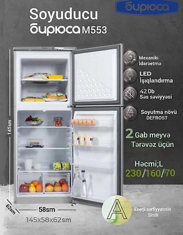 sharp soyuducu servis: 2 qapılı Biryusa Soyuducu Satılır — 1