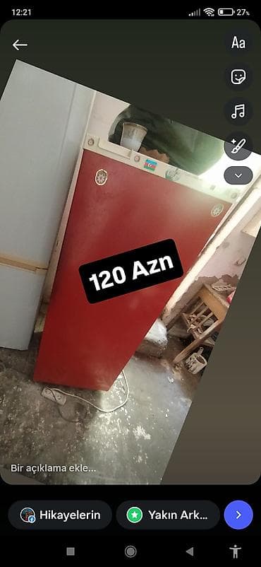 Qırmızı rəngli mini soyuducu - Kompakt ölçü: tək qapılı, mətbəx, ofis