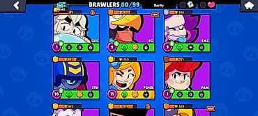 Avtoservis avadanlıqları: Brawl Stars oyunu üçün inkişaf etmiş hesab Əsas göstəricilər: - Kupa — 6