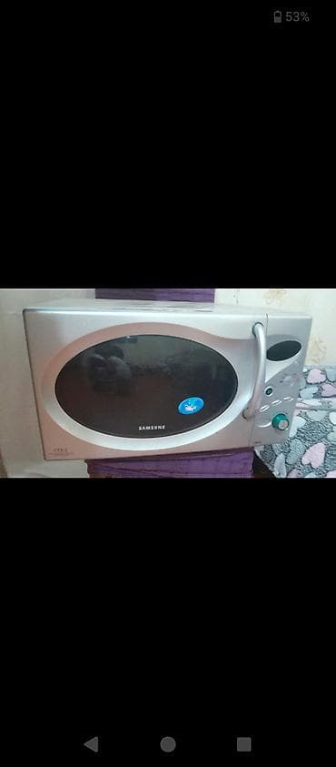 samsung mikrodalga: Mikrodalğalı soba Samsung, Ayrıca dayanan, Mikrodalğalar ilə, rəng - Gümüşü — 1