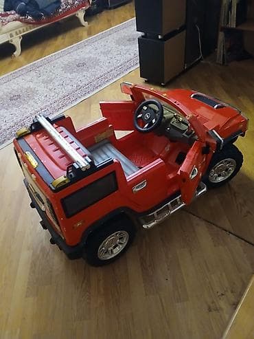 ev masin: Uşaq üçün elektrikli minik maşını – qırmızı off-road jip modeli - — 3