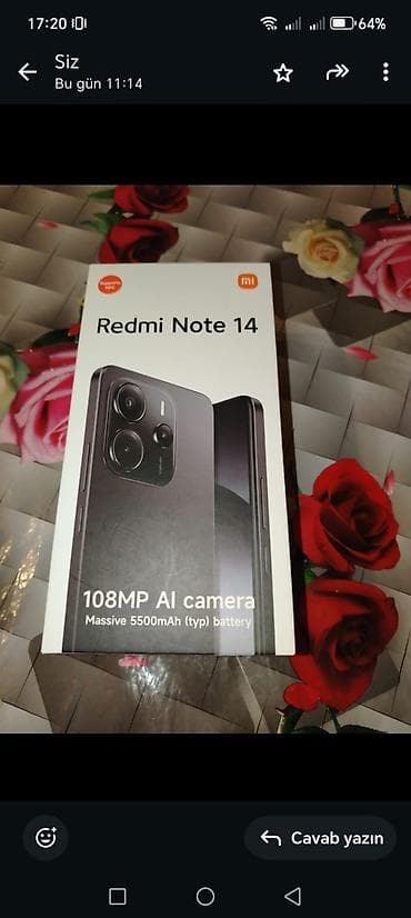 Redmi Note 14, 256 GB, rəng - Qara