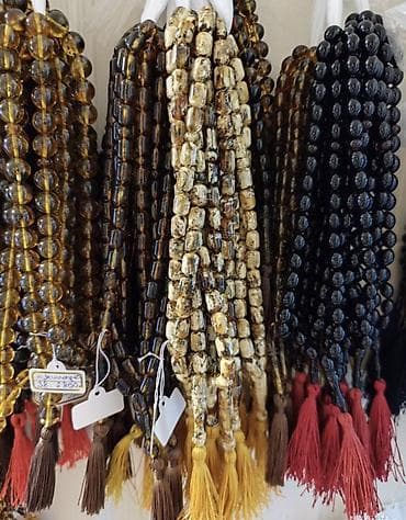 hafize sultan macunu: Təsbeh dəsti – iri ölçülü krem rəngli muncuqlarla - Material: Təbii — 10