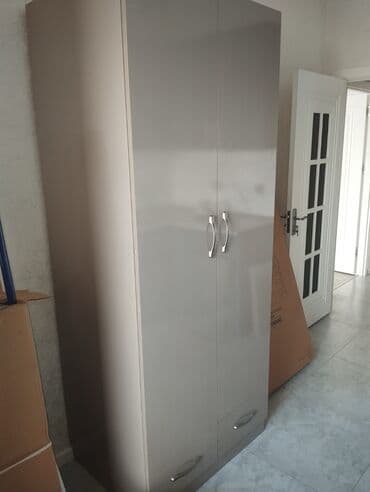 Qida məhsulları: İşlənmiş, Açılan, 2 qapılı Düz dolab, Qarderob, paltar dolabı — 2