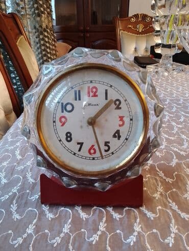 назови соответствующие отрезки на фонарном столбе: Настольные Механические Антикварные часы Lighthouse, 1980 год — 1