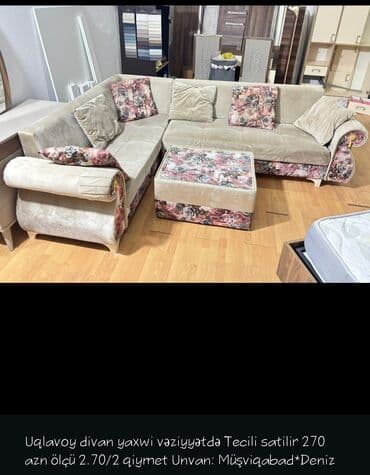 metbex divani satilir: Künc divan, İşlənmiş, Çatdırılma yoxdur — 1
