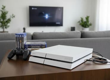 плейстейшн 4 купить: Məhsul: Sony PlayStation 4 (PS4) – ağ rəngli korpus Xüsusiyyətlər: - — 2