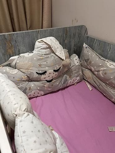 ağ stullar: Oğlan və qız üçün, İşlənmiş, Dördbucaq, Beşik, Dəst ilə, Matras ilə, Yellənmə mexanizmsiz — 9