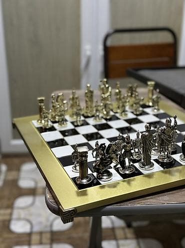 Mancandilos Luxury Chess – metal fiqurlu şahmat dəsti - Brend/işarə — 5