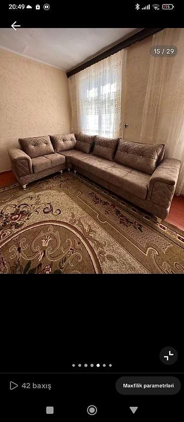 tv alti mebel: Məhsul: Künc divan dəsti - L şəklində künc divan, müxtəlif rəng və — 4