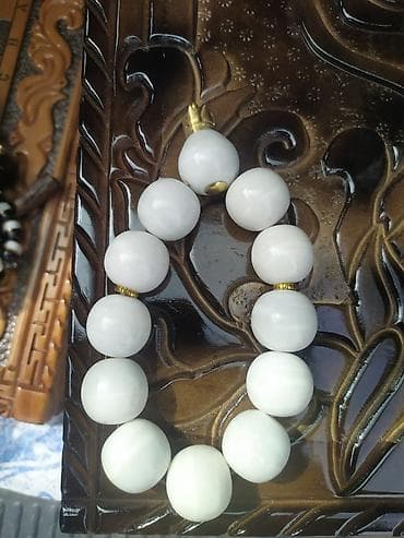 sumkalar kisi ucun: Əl işı təsbeh dəsti - Material: qara-qəhvəyi tonlarda cilalanmış — 7