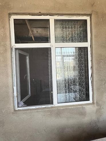 Ağ rəngli PVC pəncərə sistemi - Material: PVC profil, ağ rəng -