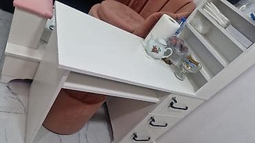 Düz masa, Siyirməli, Polkalı, Laminat — 3