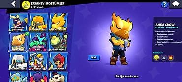 62K Kupa Brawl Stars Hesabı 90 Karakter | 44 Prestij | 3 Hiperşarj | 8 — 2