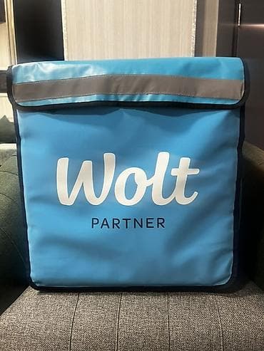 Wolt Partner çatdırılma çantası - Rəng: mavi, ön hissədə “Wolt lalafo.az -da Wolt Partner çatdırılma çantası - Rəng: mavi, ön hissədə “Wolt
