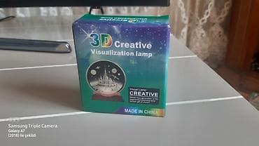 dekor agaclar: Məhsul: 3D Creative Visualization Lamp – BJK loqolu işıqlı dekor — 1