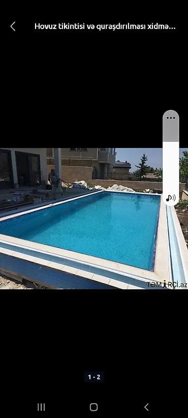 Peyk antenalarının quraşdırılması: Xidmət: Hovuz tikintisi və quraşdırılması Təsvir: - Açar-təslim beton — 2