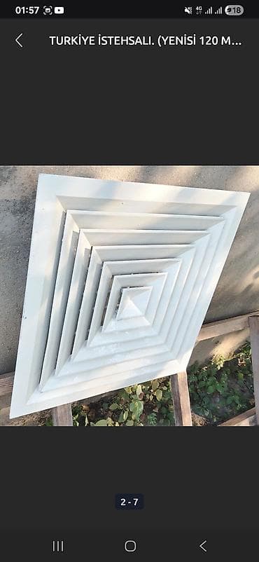 ventilyator satisi: Dördkünc formalı ağ rəngli hava ventilyatoru. Bu ventilyator binanın — 3