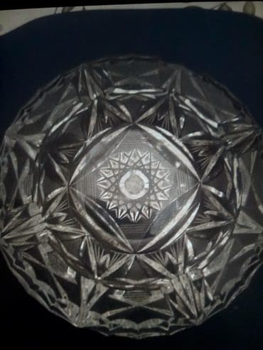 пепельница: Пепельница чехия большая тяжелая хрусталь — 1
