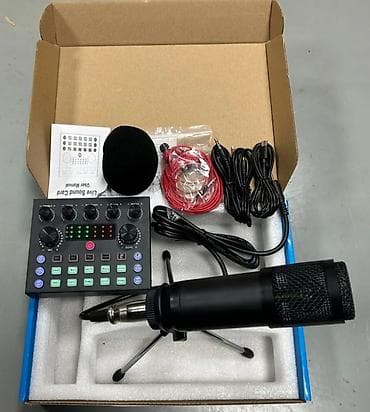 notbu: Podcast/streaming üçün tam mikrofon və səs kartı dəsti Paketə — 1