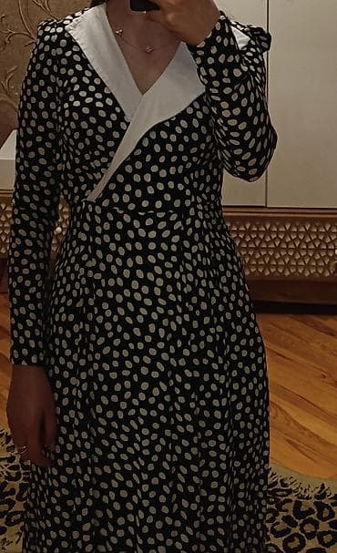 dres: Yaxwi veziyyetdedi S olcuye uygundu( 36) Qara ağ xallı don - — 3