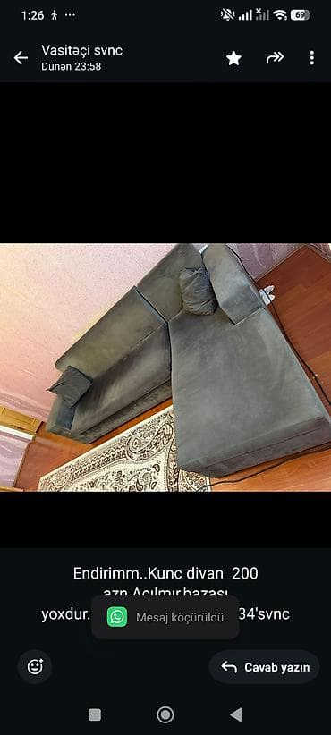 Endirimm. Kunc divan 200 azn.Açılmır,bazası — 1