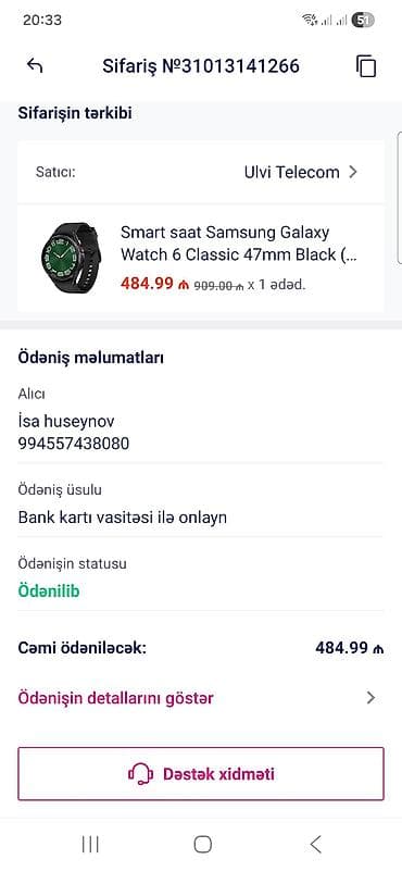 samsung smart saat: Smart saat, Samsung, Suya davamlı, rəng - Qara — 2