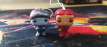Funko üslubunda mini fiqur cütlüyü – asılqanlı - Dəst: 2 ədəd