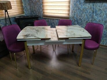 yigilib acilan stollar: Mətbəx üçün, Yeni, Açılan, Dördbucaq masa, 4 stul — 5