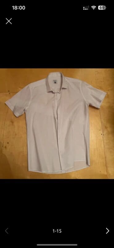 UAZ: Qısaqol ağ köynək - Kəsim: Klassik, düyməli yaxalıq - Qol: Qısa - — 1