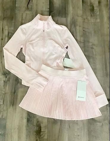 İdman geyimləri: Məhsul: İdman üslubunda qadın dəsti – açıq çəhrayı rəngdə zippəli — 1