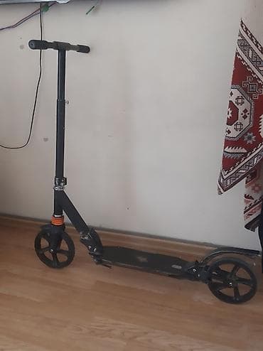 samokat scooter: Şəhər üçün böyük təkərli skuter - Rəng: qara - Mexaniki (elektriksiz) — 1